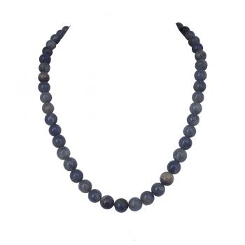 Elegant Iolite Accent: Handmade Bead Necklace 
